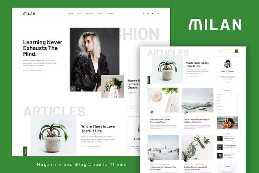 MILAN – BLOG AND MAGAZINE JOOMLA THEME
